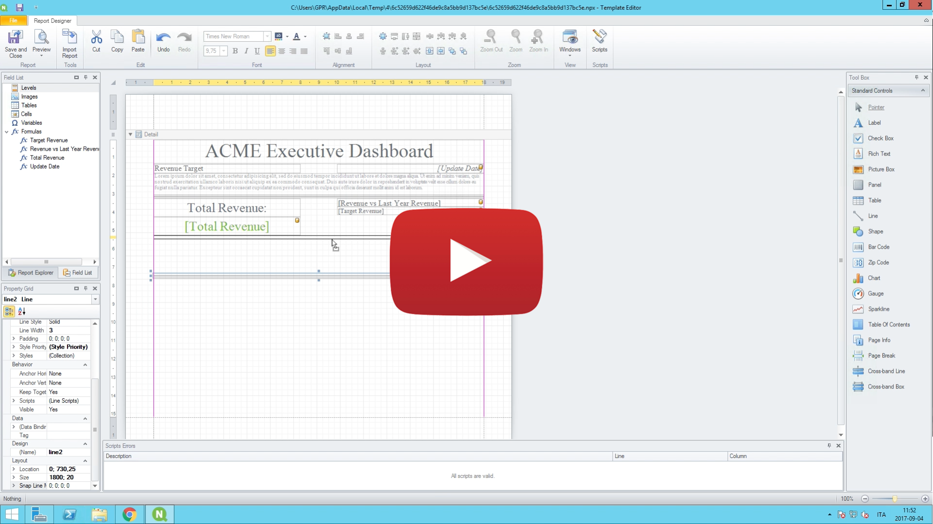 Using formulas to calculate revenues.png